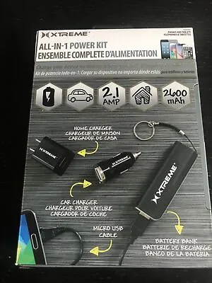 4 Piece All-in-One Charging Bundle Power Kit Home/Car 2.1A Charger Battery Bank • $15