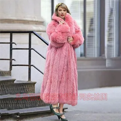 New Artificial Fur Coat Pink Fur Coat Women's Long Imitation Rabbit Fur Coat • $106.59