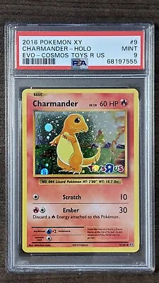 CHARMANDER 2016 Pokémon 9/108 PSA 9 Cosmos Toys 'R Us XY Evolutions MINT • $84.99