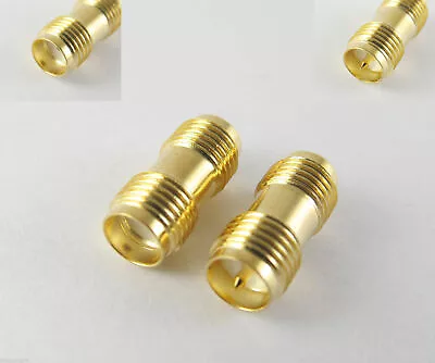 £2.95 • Buy 2x PureTek® RP-SMA Female Plug Male Pin To SMA Female RF Connector Adapter