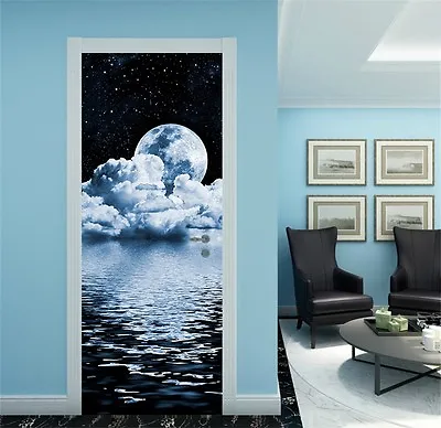 £107.99 • Buy 3D Moon Clouds 838 Door Wall Mural Photo Wall Sticker Decal Wall AJ WALLPAPER UK