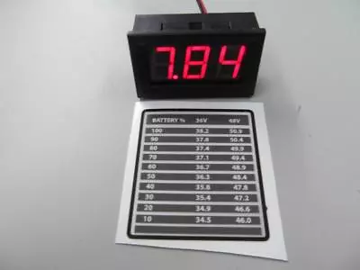 Golf Cart ETC Mini DC 5  120V Voltmeter Red LED Digital Display Panel  656 • $6.99