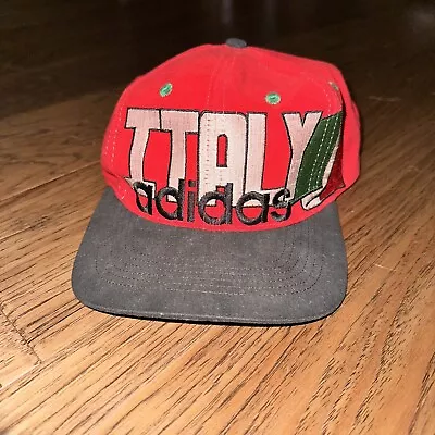 Vintage 90s Italy Soccer World Cup Adidas Hat Cap Excellent • $19.99