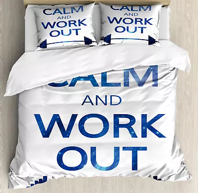 Fitness Duvet Cover Set Keep Calm And Work • £32.99