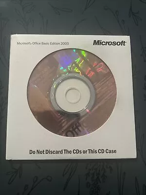 Microsoft Office Basic Edition 2003 CD Disc With Product Key • $7