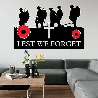 £11.99 • Buy Lest We Forget Help For Heroes Charity War Vinyl Decal Wall Art Sticker UK Car
