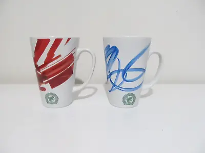 McDonalds Kenco Rainforest Alliance Collectable Tall Mugs Cups 2009 Set Of Two • £24.05