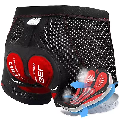 Men's Cycling Shorts Breathable Mesh Gel Pad Shockproof MTB Bike Cycling Shorts • $14.99