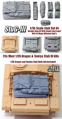 1/35 Scale StuG III Deck Stowage Set #4 (8 Pieces) - Value Gear Resin • $15