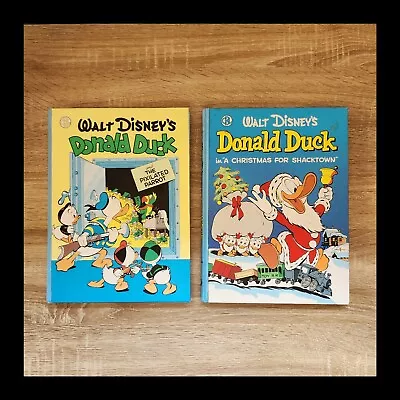 DISNEY CARL BARKS Library Donald Duck 1 & 2 Hardcover Set. 1986 Coffee Table Col • $44.15