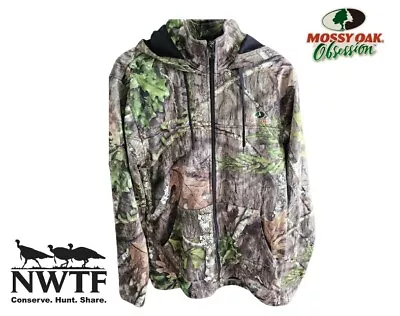 Turkey Hunting Men's Official NWTF  OBSESSION  Camo Full Zipper Hoodie Jacket • $35