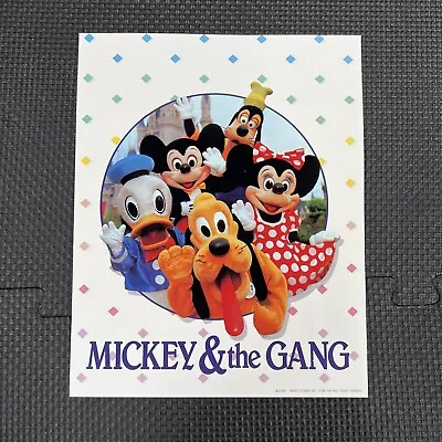 Vintage 80s Mickey Mouse & The Gang Poster Photo 8x10 Walt Disney Company 1989 • $12.99