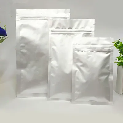Pure Aluminum Silver Mylar Foil Bags Resealable Packaging Bag Food Pouch • $109.99