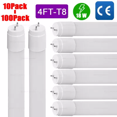 10-100 Pack 18W 48 Inch 4ft LED Fluorescent Tube Light Bulb G13 T8 Lamp Fixture • $394