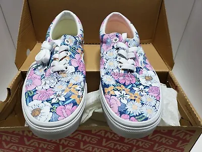 NEW W BOX VANS Mens Womens ERA Skate Tennis Shoes Retro Floral Multi True White • $40