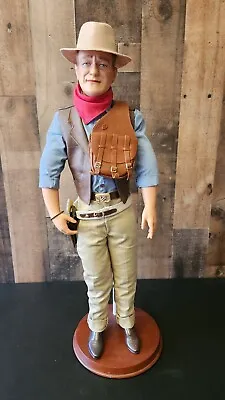 Rare Franklin Mint 1990 John Wayne Cowboy Heirloom 21 Inch Porcelain Doll  • $149.99