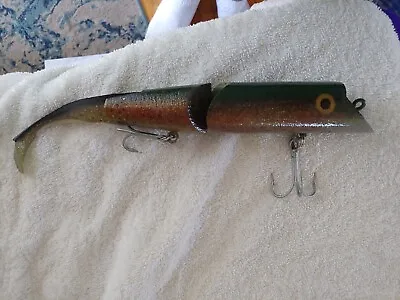Vtg AC Plug Wood Fishing Lure Allan Cole Rainbow Trout Signed Rare Custom 12”! • $95