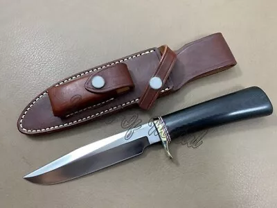 Lom Custom Handmade D-2 Tool Steel G-10 Micarta Hunting Camping Knife W/ Sheath • $89.99