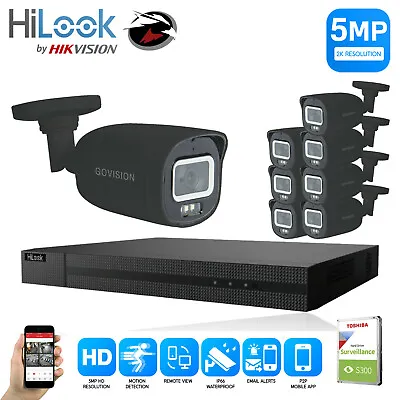 Hikvision Hilook 5mp Full Hd Cctv System 8ch Dvr 24/7 Hours Colorful Camera Kit • £91.65