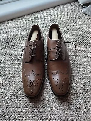 Men’s Marks & Spencer Collezione Brown Brogue Leather Shoes - UK 9.5 EU 43.5 • £3.20