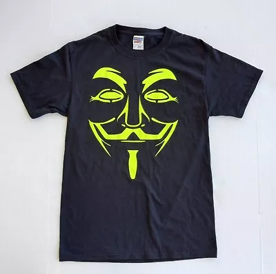 $12.99 • Buy V For Vendetta Neon Line Mask Black Short Sleeve T-Shirt Size Small