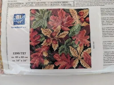 Verachtert Stamped Cross Stitch Pillow Kit Fall Leaves New • $30
