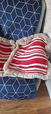 2x Country House Style Tassel Cushion Covers Very Eye-catching Floral Or Striped • £18.95