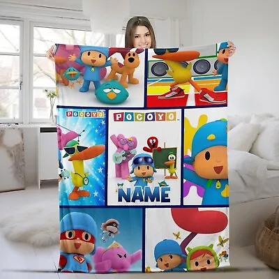 Pocoyo Personalized Blanket Pocoyo Birthday Blanket Custom Blanket Anniversary • $79.98