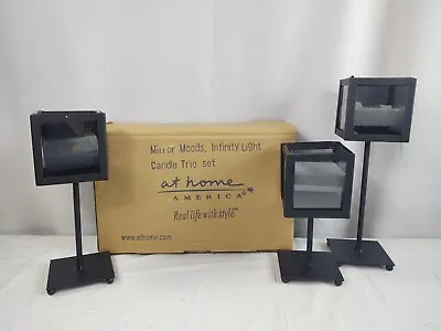 Vintage At Home America Mirror Moods Infinity Light Candle Trio Set Open Box  • $15