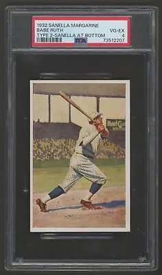 1932 Sanella Margarine *BABE RUTH* Type 2 #83 PSA 4 VG/EX Yankees HOF RARE • $1099.99