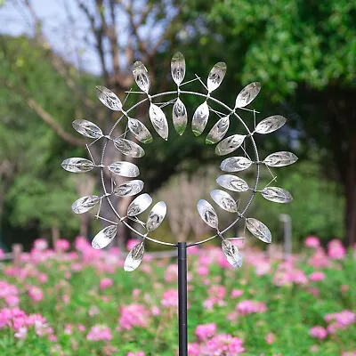 Outdoor Decoration 3D Windmill Metal Sculpture Wind Spinner For Yard Lawn Garden • $0.99