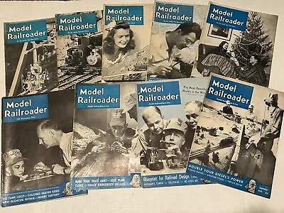 MODEL RAILROADER Magazine Lot 9 Issues 1948 & 1949 Railway Trains Vintage 40s • $24.99