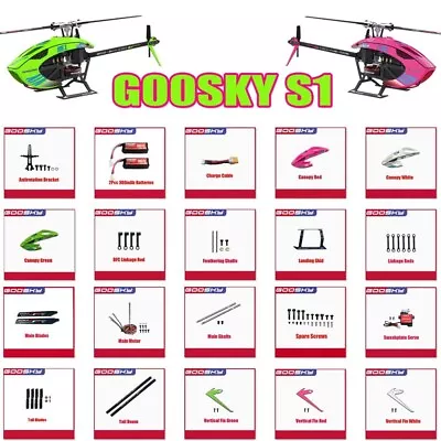 Goosky S1 Helicopter Parts Main Blade Linkage Rods Tail Boom Motor Lipo Battery • $4.50