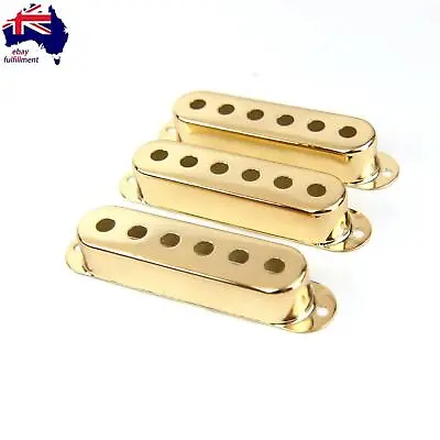 Gold Plated Single Coil Pickup Cover Set For Stratocaster Fender Strat Guitar • $16.95