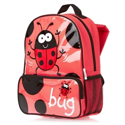 Bugzz LADYBIRD Backpack School Bag Rucksack Girls Swimming Childs Kids RED • £9.50