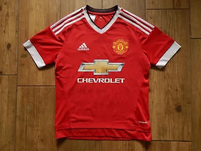 Manchester United Football 2015-16 Home Shirt Jersey Ac1418 youth L  Age 13-14 • $11.18