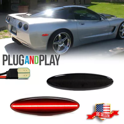 Smoked Lens Red Led Rear Side Marker Light For 1997-2004 Chevy Corvette C5 2PC • $14.99