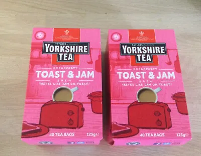 2  X 40 Taylors Of Harrogate Yorkshire Tea Bags BREAKFASTY TOAST & JAM BREW • $41.50