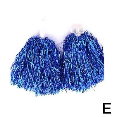 1 Pair Of Pom Poms Cheerleader Fancy Dress Accessory Shows Dance G Group V0m8 • £4.27