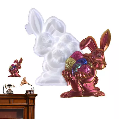 Easter Bunny Adorable Bunny Silicone Rabbit Eggs Resin Casting Mold Home Decor • $11.08