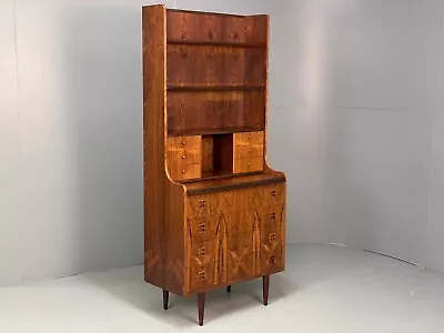 EB5962 Vintage Danish Rosewood Tall Bureau Unit 1970s Retro Mid Century MWOO • £750