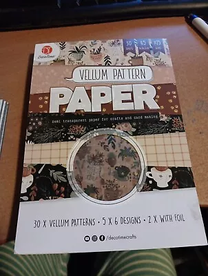 Block Vellum Pattern Paper For Scrapbooking/journals New 15x21 Cm 30 Sheets (i) • $4