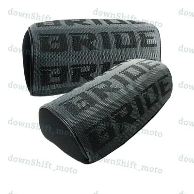 X2 For JDM Bride Grey Gradation Neck Headrest Pilow Fabric Racing Seat Material3 • $49.90