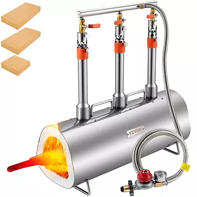 £178.79 • Buy VEVOR Propane Forge Melting Furnace 3 Burner Tool Knife Making Blacksmithing
