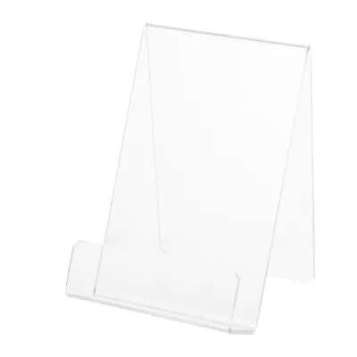  Acrylic Book Rack Magazine Display Bookstore Tabletop Bookend Clear Shelves • £8.79