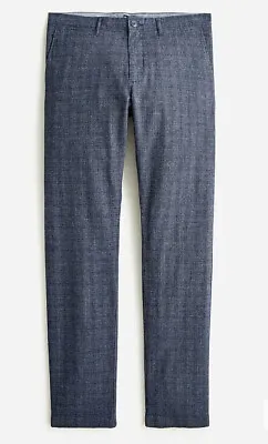 J. Crew Men's 484 Slim-fit Brushed Twill Pant Glen Plaid - $98 NWT 31/34 • $60