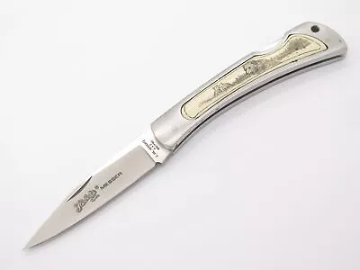 Vtg Herbertz G Sakai Seki Japan Bear Scrimshaw 4.1 Folding Lockback Pocket Knife • $29.95