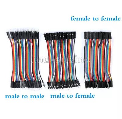 40PCS Male Female Dupont Wire Cable Jumpers 10CM 2.54MM 1P-1P For Arduino • $1.07