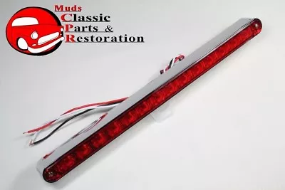 Chrome Bezel Red LED Stop Turn Tail Light Bar Custom Truck Hot Rat Rod 12  • $71.31