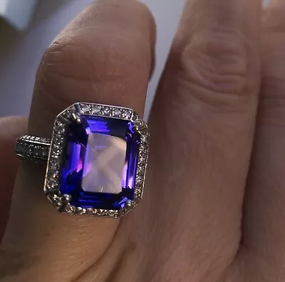 Premium AAAA Tanzanite Ring In Platinum  • £4250